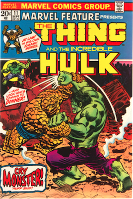 Marvel Feature #11: Hulk vs Thing battle. Click for appraisal