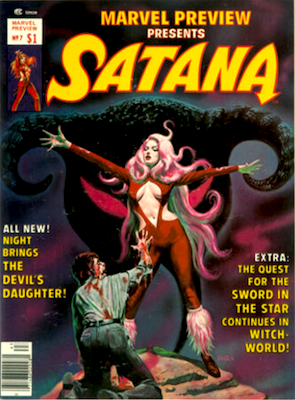 Marvel Preview #7: 1st appearance of Rocket Raccoon. Satana cover. Click for a free appraisal