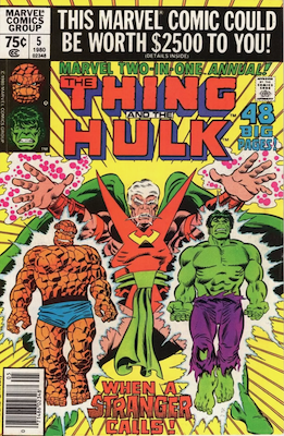 Marvel Two-in-One Annual #5: Another the Thing vs Hulk comic