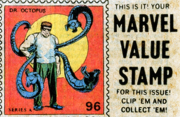 Marvel Value Stamps on interior pages of Bronze Age comics Marvel Value Stamps on interior pages of Bronze Age comics