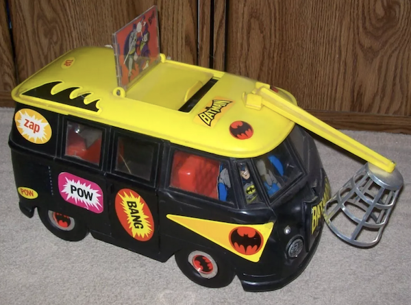 Mego Bat Lab vehicle playset out of the box. Click to have yours appraised, or to sell it