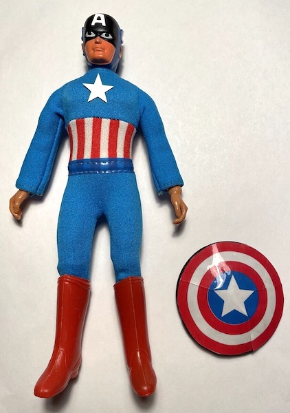 Mego World's Greatest Super Heroes Captain America Action Figure out of the pack. Click for appraisal