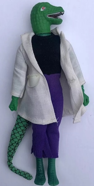 Mego Lizard Action Figure out of the box. Click to value yours