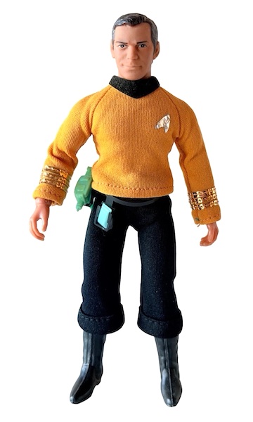 Mego Star Trek Captain Kirk out of the pack. Click to value or sell one