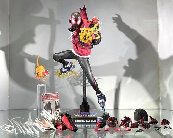 Spider-Man VGM50 1/6th Scale Miles Morales (Bodega Cat Suit) out of the box. Click to value yours