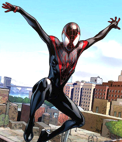 Miles Morales in costume Miles Morales in costume