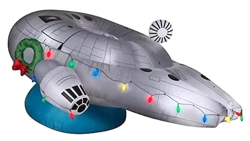 Star Wars Millennium Falcon 9ft Christmas Inflatable out of the box. Click to value or sell one