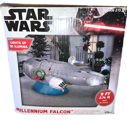 Star Wars Millennium Falcon 9ft Christmas Inflatable. Click to value or sell one