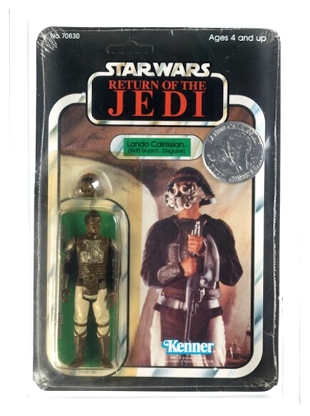 Star Wars Return of the Jedi Tsukuda Lando Calrissian Skiff Guard Disguise with Coin AFA 85. Click to value or sell one
