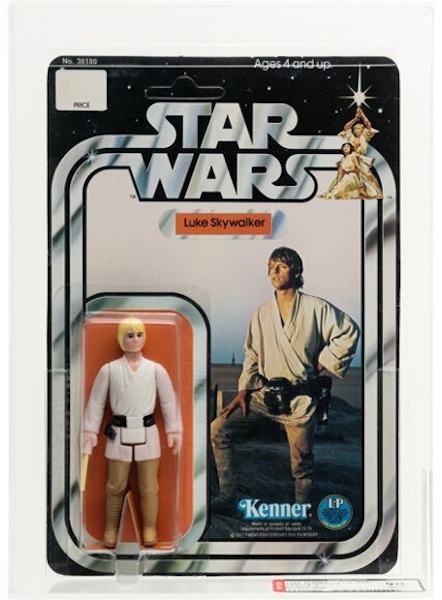 Star Wars Luke Skywalker Double Telescoping Lightsaber SW 12 Back C AFA 90. Click to value or sell one