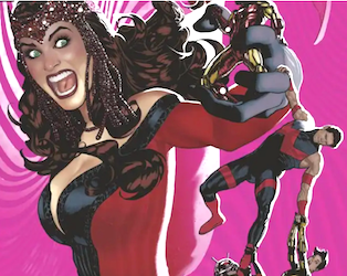 Adam Hughes art is famous for curvaceous females in tight-fitting, low-cut superhero and villain outfits