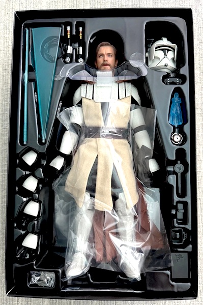 Star Wars Clone Wars TMS095 1/6th Scale Obi-Wan Kenobi open box. Click to value or sell yours