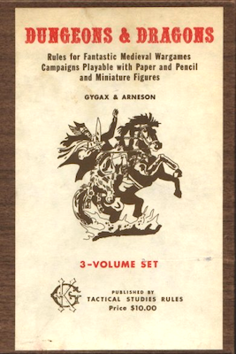D&D original box set 3rd printing. The sticker occupies more of the real estate with a larger white space at the bottom. Click to sell or appraise yours