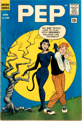 Pep Comics #155: Sexy ﻿﻿Catwoman﻿﻿ parody cover. Click to value or sell yours