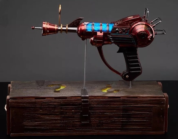 Call of Duty Ray Gun Statue assembled