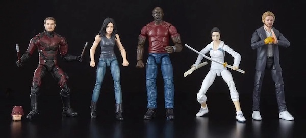 2018 SDCC Marvel Legends Netflix Defenders Rail Authority 5-Pack Box Set out of the box. Click to value yours FREE!