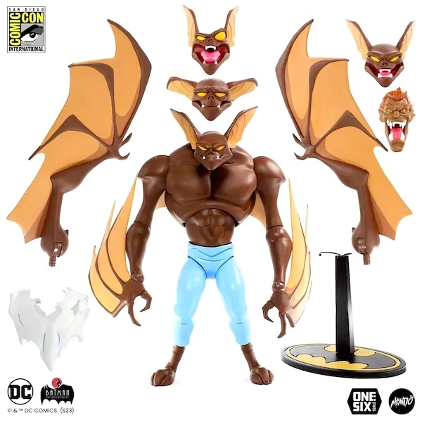 SDCC 2023 Batman the Animated Series Man-Bat 1/6 Figure out of the box. Click to appraise yours