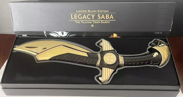 SDCC Power Rangers Black Edition Legacy Saba Sword open box. Click for a free appraisal of yours