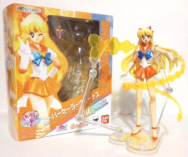S. H. Figuarts Sailor Moon Pretty Guardian Super Sailor Venus Figure out of the box. Click to appraise yours, or sell it