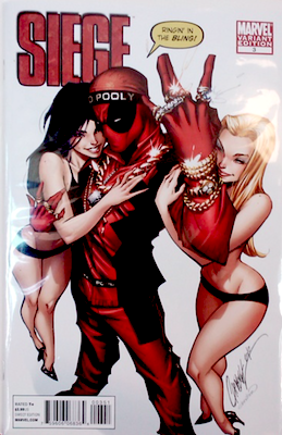 Siege #3 J. Scott Campbell Deadpool Variant. Click for appraisal or to sell