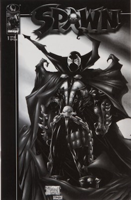 Spawn #1 Black and White Edition (1997). Click to value yours