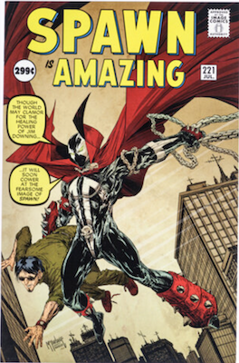 Spawn #221: Amazing Fantasy #15 swipe cover. Click to sell one