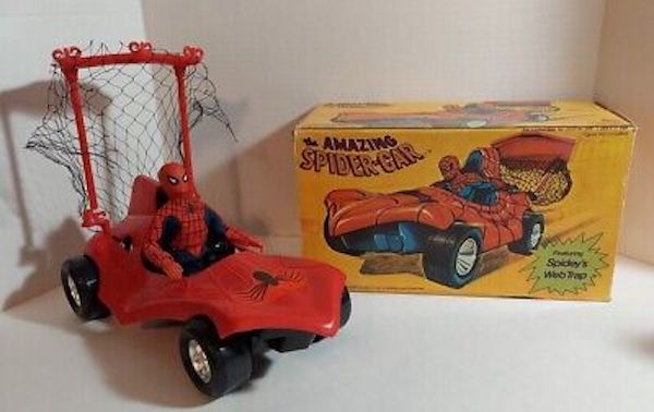 Mego The Amazing Spider-Car Action Figure Vehicle out of the box. Click for a free valuation