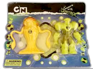 Ben 10 Squidstrictor and Rock Action Figure Two Pack. Very rare in box!