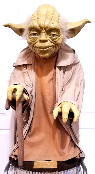 Blockbuster Giveaway Star Wars Episode I the Phantom Menace life-size Yoda Statue. Click to sell or value one