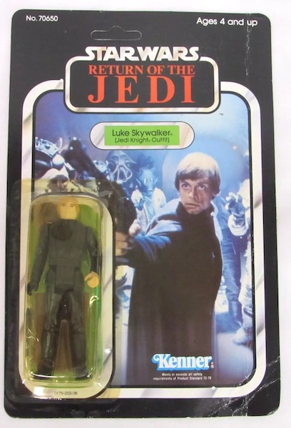 Kenner Star Wars Return of the Jedi Luke Skywalker, Jedi Knight Outfit Figure. Click to value or sell one