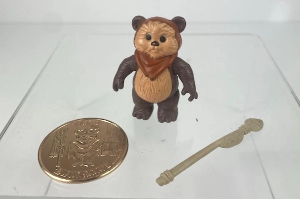 Kenner Star Wars Ewoks Wicket Warrick out of the pack. Click to value or sell one