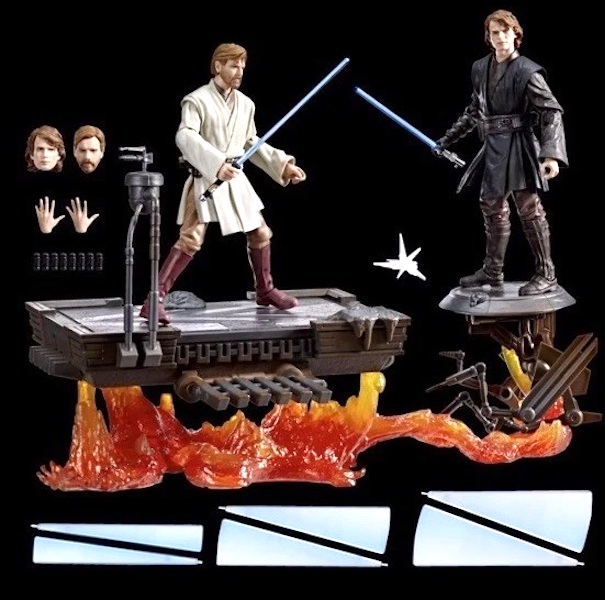 2025 SDCC Exclusive Star Wars The Black Series Anakin Skywalker And Obi-Wan Kenobi Set assembled. Click to value or sell yours