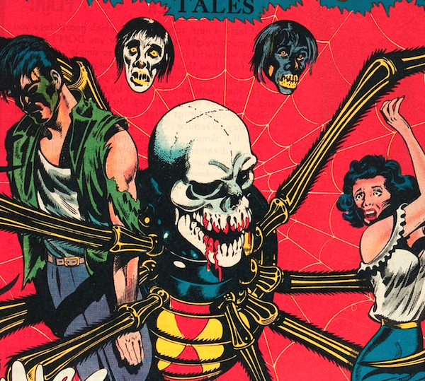 Startling Terror Tales #11: LB Cole skull-spider cover