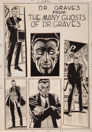 Many Ghosts of Dr. Graves: Splash page by Steve Ditko