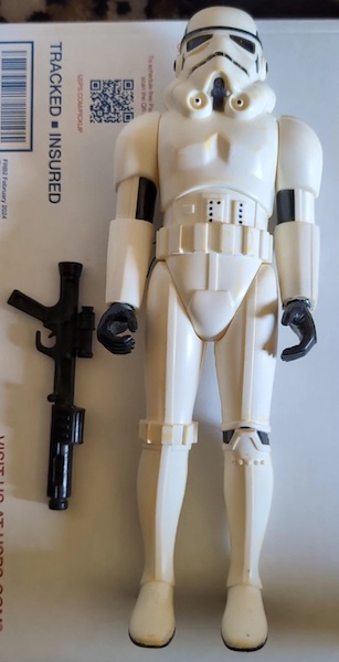 Star Wars 12" Stormtrooper out of the pack. Click to value or sell one