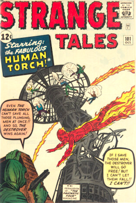 Strange Tales #101: Human Torch relaunches the suspense/horror title as a superhero series. Click to sell yours