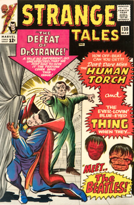 Strange Tales #130: First full Doctor Strange cover; Beatles parody