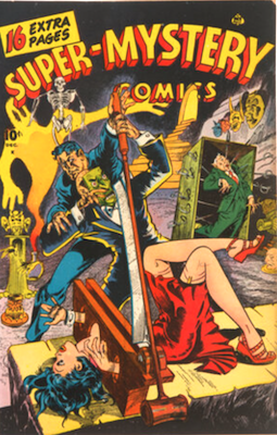 Super-Mystery Comics V6 #3: Classic torture cover