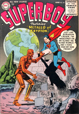 Superboy #49: 1st Metallo. Click for a valuation