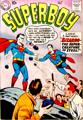 Superboy #68: 1st Bizarro. Click for an appraisal