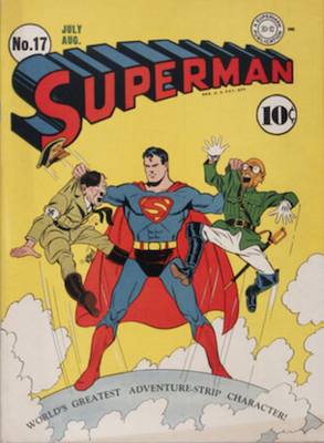 Superman #17: Hitler and Hirohito cover. Click for values