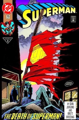 Superman v2 #75: Death of Superman; 2.5M copies printed in first run. Click for values