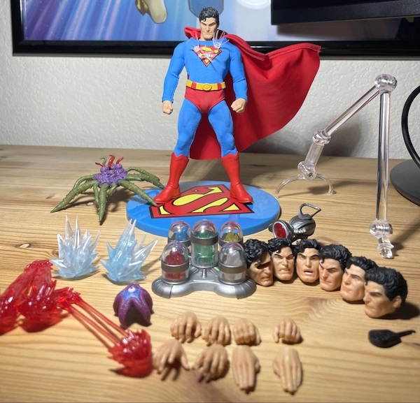 One:12 Superman Man Of Steel Deluxe Figure out of the box. Click to sell yours