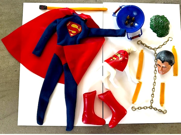 Captain Action Superman Uniform and Equipment out of the box. Click to sell yours