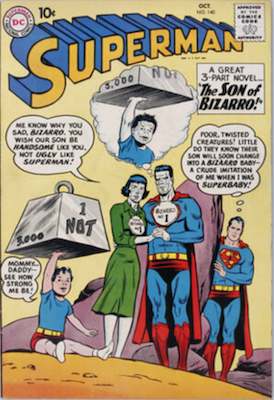 Superman #140: 1st Blue Kryptonite and Bizarro Supergirl. Click for an appraisal