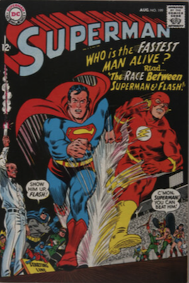 Superman #199: 1st Superman vs Flash race. Click for values