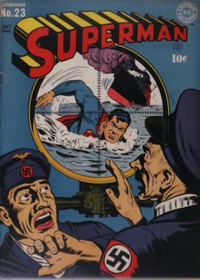 Superman #23: Classic WWII periscope cover. Click for a valuation