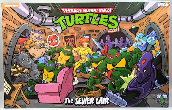 NECA Teenage Mutant Ninja Turtles Cartoon Sewer Lair Playset. Click for a free valuation