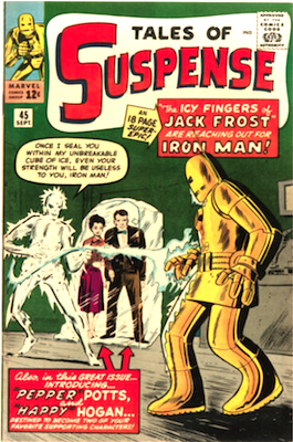 Tales of Suspense #45
1st Pepper Potts and Happy Hogan