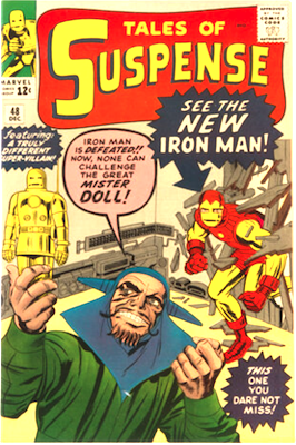 Tales of Suspense #48: New-look red and gold Iron Man armor